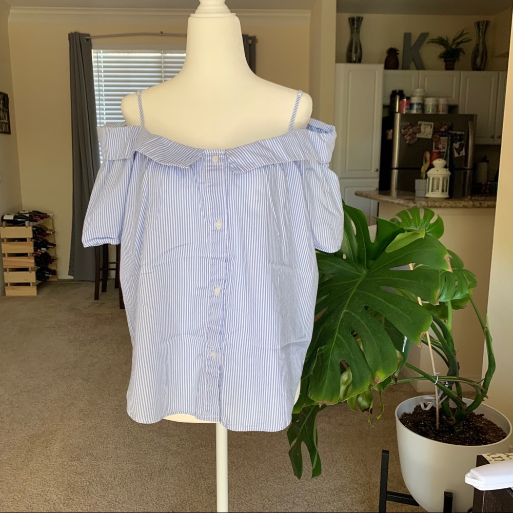 Open Shoulder Flowy iris Blouse